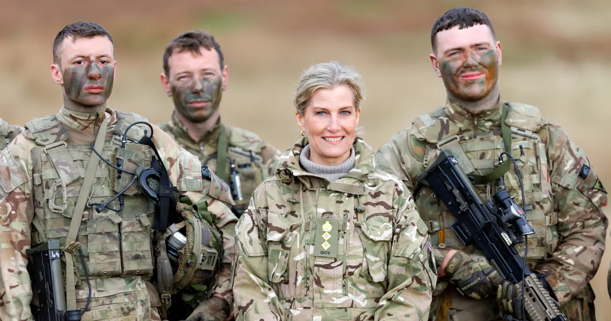 The Duchess of Edinburgh visits The Queen's Own Yeomanry in